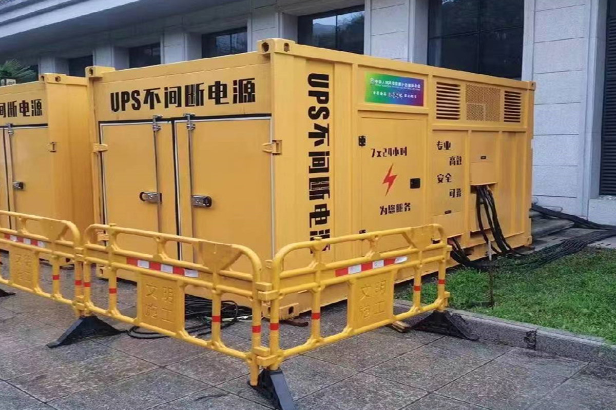 淮北发电机租赁施工现场