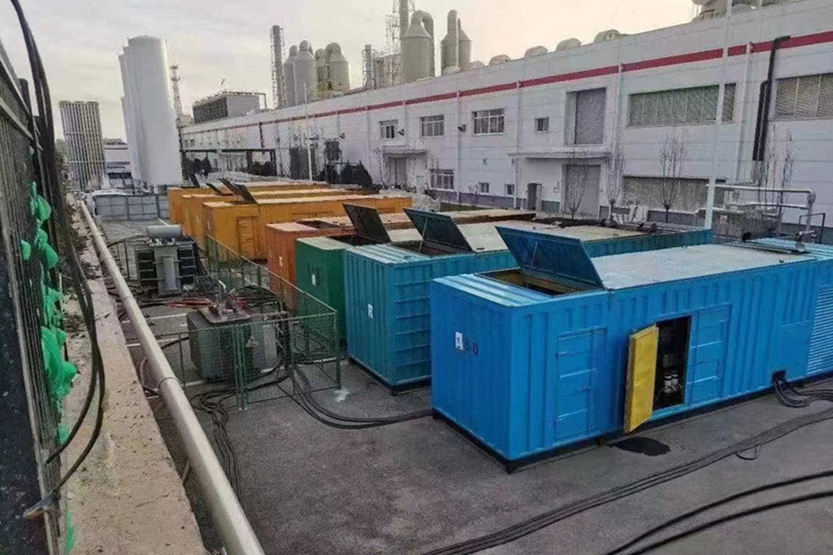 淮北发电机租赁施工现场